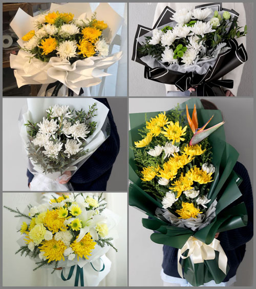 浙江省金华磐安县安文镇后坞村白事花束代送